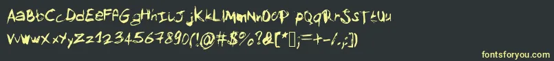 Подробнее о шрифте Mysketchfont Шрифт Mysketchfont – жёлтые шрифты на чёрном фоне