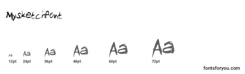Mysketchfont Font Sizes
