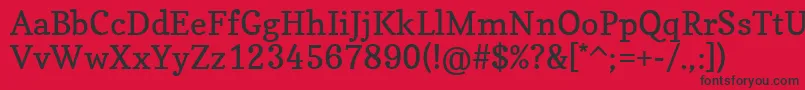 CopseRegular Font – Black Fonts on Red Background