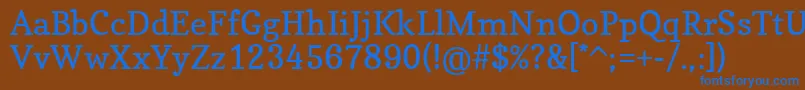 CopseRegular Font – Blue Fonts on Brown Background