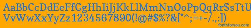 CopseRegular Font – Blue Fonts on Orange Background