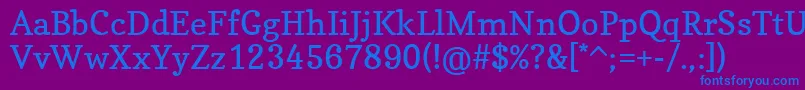 CopseRegular Font – Blue Fonts on Purple Background