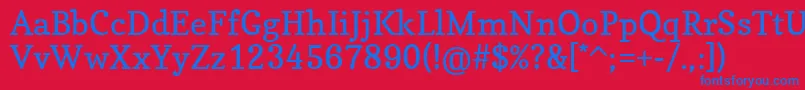 CopseRegular Font – Blue Fonts on Red Background