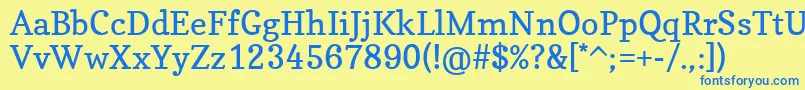 CopseRegular Font – Blue Fonts on Yellow Background