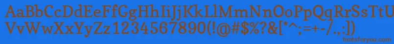 CopseRegular Font – Brown Fonts on Blue Background