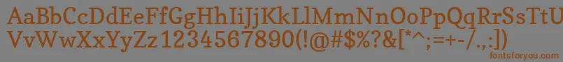 CopseRegular Font – Brown Fonts on Gray Background
