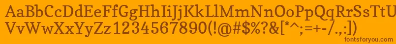 CopseRegular Font – Brown Fonts on Orange Background