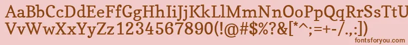 CopseRegular Font – Brown Fonts on Pink Background