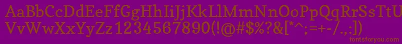 CopseRegular Font – Brown Fonts on Purple Background