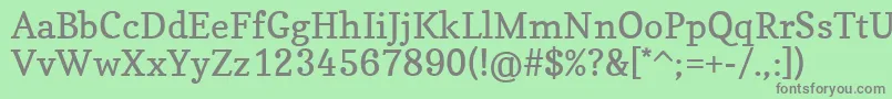 CopseRegular Font – Gray Fonts on Green Background