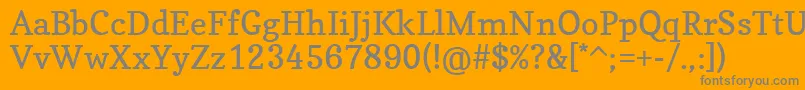 CopseRegular Font – Gray Fonts on Orange Background