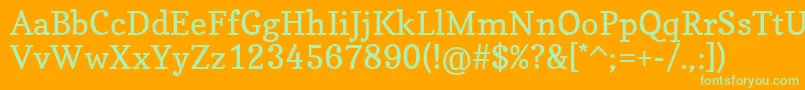 CopseRegular Font – Green Fonts on Orange Background