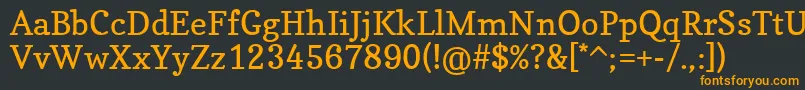 Шрифт CopseRegular – оранжевые шрифты на чёрном фоне
