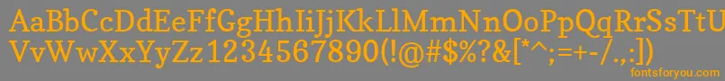 CopseRegular Font – Orange Fonts on Gray Background