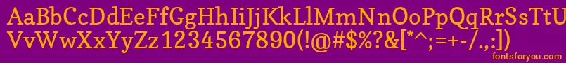 CopseRegular Font – Orange Fonts on Purple Background