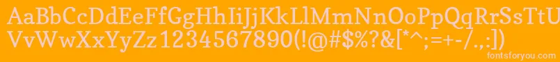 CopseRegular Font – Pink Fonts on Orange Background