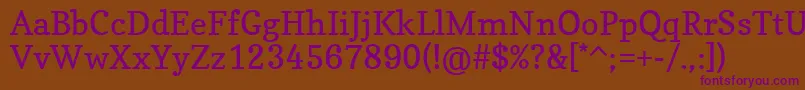 CopseRegular Font – Purple Fonts on Brown Background