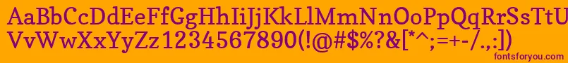 CopseRegular Font – Purple Fonts on Orange Background