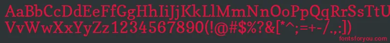 CopseRegular Font – Red Fonts on Black Background