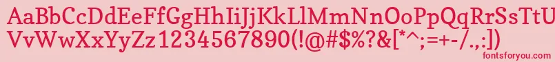 CopseRegular Font – Red Fonts on Pink Background