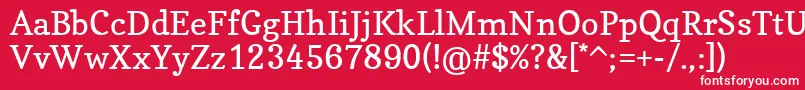 CopseRegular Font – White Fonts on Red Background