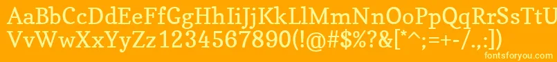 CopseRegular Font – Yellow Fonts on Orange Background