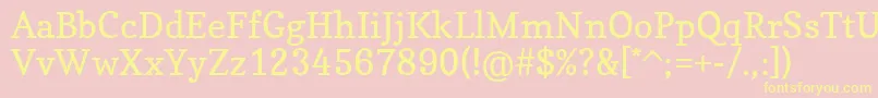 CopseRegular Font – Yellow Fonts on Pink Background