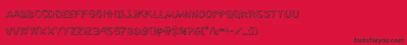 Flesheating3D Font – Black Fonts on Red Background