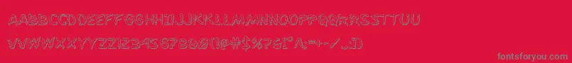 Flesheating3D Font – Gray Fonts on Red Background