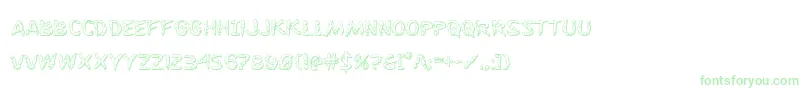 Flesheating3D Font – Green Fonts on White Background