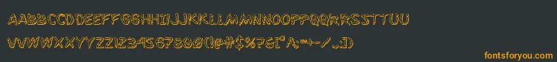 Flesheating3D Font – Orange Fonts on Black Background