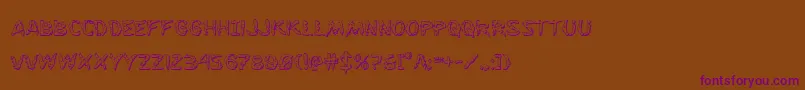 Шрифт Flesheating3D – фиолетовые шрифты на коричневом фоне