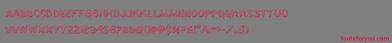 Flesheating3D Font – Red Fonts on Gray Background