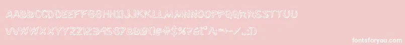 Flesheating3D Font – White Fonts on Pink Background