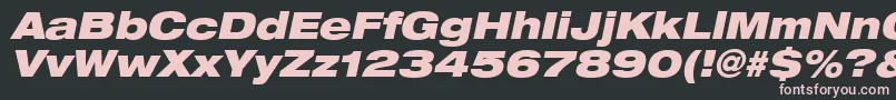 Heaveneticaextd9Blkoblsh Font – Pink Fonts on Black Background