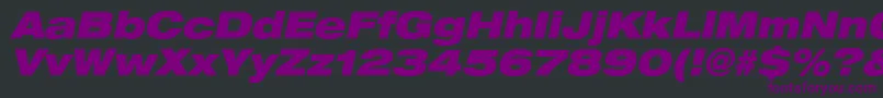Heaveneticaextd9Blkoblsh Font – Purple Fonts on Black Background