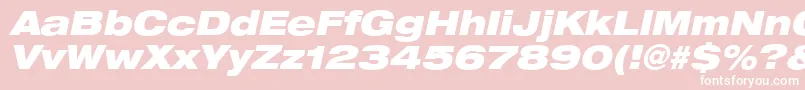 Heaveneticaextd9Blkoblsh Font – White Fonts on Pink Background