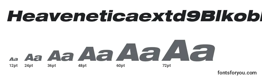 Heaveneticaextd9Blkoblsh Font Sizes