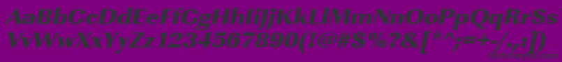 UrwimperialtultbolwidOblique Font – Black Fonts on Purple Background