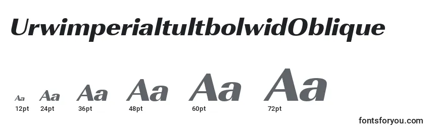 Размеры шрифта UrwimperialtultbolwidOblique