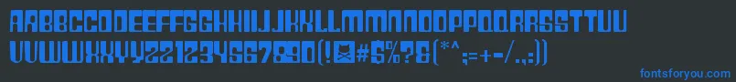 Plast28 Font – Blue Fonts on Black Background