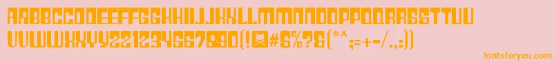 Plast28 Font – Orange Fonts on Pink Background
