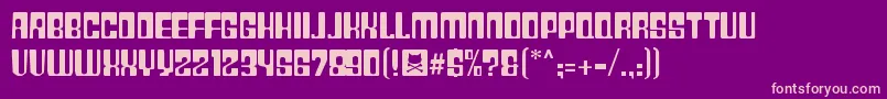 Plast28 Font – Pink Fonts on Purple Background