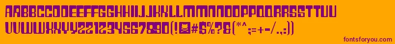 Plast28 Font – Purple Fonts on Orange Background