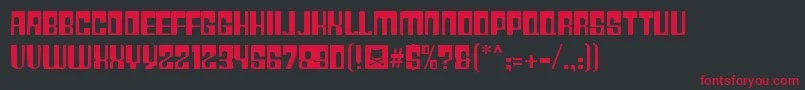 Plast28 Font – Red Fonts on Black Background