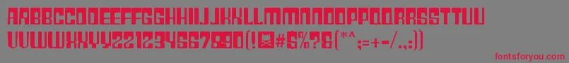 Plast28 Font – Red Fonts on Gray Background