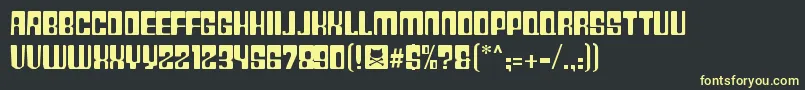 Plast28 Font – Yellow Fonts on Black Background