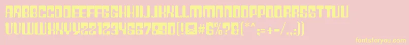 Plast28 Font – Yellow Fonts on Pink Background