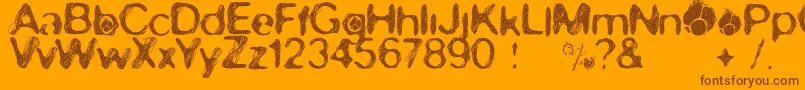 SkirulesSans2 Font – Brown Fonts on Orange Background