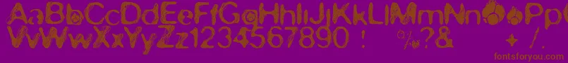 SkirulesSans2 Font – Brown Fonts on Purple Background